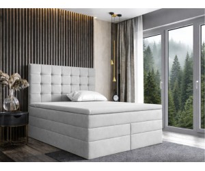 MAGNUS 2B DUO Kontinentalbett 160x200 cm, Doppelbett mit Bettkasten, hohes Kopfteil gesteppt