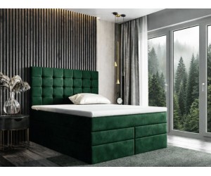 Komfortbett 180x200 cm, Boxspringbett mit Bettkasten, hohes Kopfteil gesteppt, MAGNUS 2B DUO