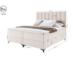 Elegantes Boxspringbett 140x200 cm für Schlafzimmer, Doppelbett, Ehebett mit Bettkasten, BARCELONA 1M