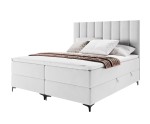 PREMIUM-Boxspringbett in Überlänge 200x220 cm für Schlafzimmer, Komfortgröße, Ehebett mit Bettkasten, BARCELONA 1M