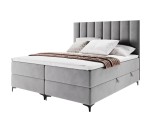 PREMIUM-Boxspringbett in Überlänge 200x220 cm für Schlafzimmer, Komfortgröße, Ehebett mit Bettkasten, BARCELONA 1M