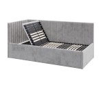 Seniorenbett 90x200 cm universal mit verstellbarem Lattenrost mit Fernbedienung, Polsterbett für Senioren, CARLOS SE
