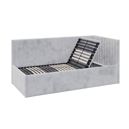 CARLOS SE Einzelbett 100x200 cm mit verstellbarem Lattenrost für Senioren, Polsterbett mit Verstellfunktion per Fernbedienung