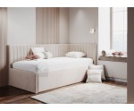 Einzelbett 100x200 cm mit verstellbarem Lattenrost für Senioren, Polsterbett mit Verstellfunktion per Fernbedienung, CARLOS SE