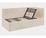 Einzelbett 100x200 cm mit verstellbarem Lattenrost für Senioren, Polsterbett mit Verstellfunktion per Fernbedienung, CARLOS SE