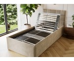 Seniorenbett 90x200 cm mit verstellbarem Lattenrost, Polsterbett für Senioren, Verstellfunktion mit Fernbedienung, DANIEL SE