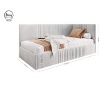 DYLAN SM 02 Singlebett 100x200 cm, Jugendbett, Polsterbett mit Bettkasten, ohne Matratze