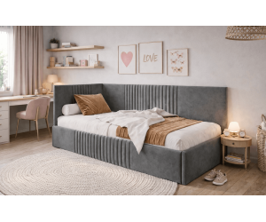 DYLAN SM 02 Designbett 120x200 cm, Jugendbett, Polsterbett mit Bettkasten, ohne Matratze