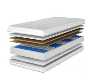 SENTO DK-10 Doppelseitige Taschenfederkernmatratze 80x180 cm für Jugendbetten, mit Schaumstoff und Kokos