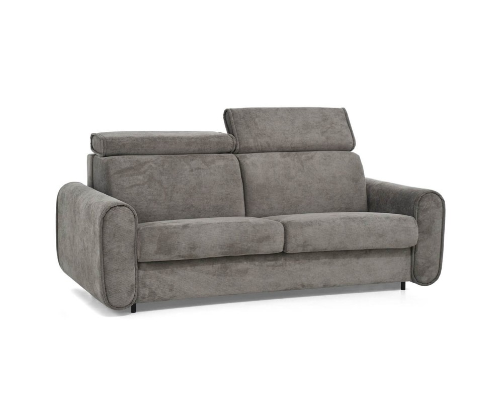 Modernes Schlafsofa mit italienischem Ausziehsystem, Schlaffläche 160x195 cm, verstellbare Kopfstützen, FERRO 75