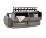 Modernes Schlafsofa mit italienischem Ausziehsystem, Schlaffläche 160x195 cm, verstellbare Kopfstützen, FERRO 75