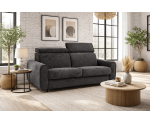 Modernes Schlafsofa mit italienischem Ausziehsystem, Schlaffläche 160x195 cm, verstellbare Kopfstützen, FERRO 75