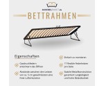 FRANKO SM 02 Jugendbett 90x200 cm mit abgerundeter Seitenblende, Lattenrost und Bettkasten