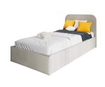 Polsterbett 100x200 cm mit abgerundetem Kopfteil, Lattenrost und Bettkasten, ZUMA SM 02 Polsterbett 100x200 cm mit abgerundetem Kopfteil, Lattenrost und Bettkasten, ZUMA SM 02