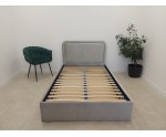 ZUMA SM 02 Polsterbett 100x200 cm mit abgerundetem Kopfteil, Lattenrost und Bettkasten