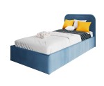 Singlebett 120x200 cm mit Lattenrost und Bettkasten, Farbvarianten, ZUMA SM 02