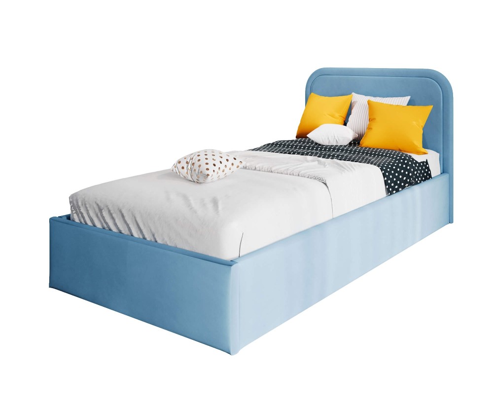 Singlebett 120x200 cm mit Lattenrost und Bettkasten, Farbvarianten, ZUMA SM 02 Singlebett 120x200 cm mit Lattenrost und Bettkasten, Farbvarianten, ZUMA SM 02
