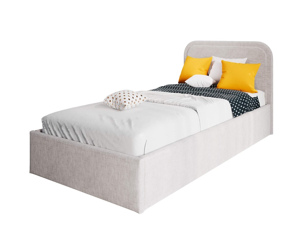 Singlebett 120x200 cm mit Lattenrost und Bettkasten, Farbvarianten, ZUMA SM 02
