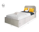 ZUMA SM 02 Singlebett 120x200 cm mit Lattenrost und Bettkasten, Farbvarianten!