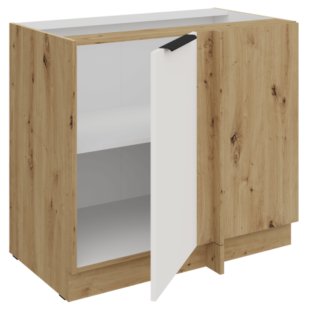 ARKADIA K3 Küchenunterschrank 105 DN 1F BB, Eckschrank weiß / Artisan
