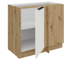 ARKADIA K3 Küchenunterschrank 105 DN 1F BB, Eckschrank weiß / Artisan