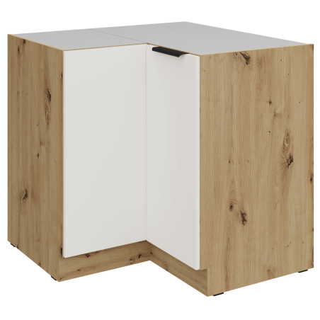 ARKADIA K3 Kücheneckschrank 90x90 DN 2F BB, Unterschrank weiß / Artisan
