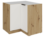 ARKADIA K3 Kücheneckschrank 90x90 DN 2F BB, Unterschrank weiß / Artisan