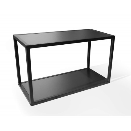 ARKADIA K1 60 G-36 Hängeregal schwarz, Wandregal im Loft-Stil, Breite 60 cm