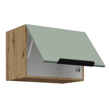 ARKADIA K1 50 GU-36 1F Küchenhängeschrank, Hängeschrank Aquamarine / Eiche Artisan
