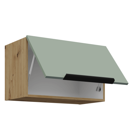 ARKADIA K1 60 GU-36 1F Küchenhängeschrank, Hängeschrank Aquamarine / Eiche Artisan