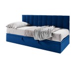 Einzelbett 120x200 cm mit Bettkasten, Seitenblende gesteppt, Farbauswahl, ZUZA 1R Einzelbett 120x200 cm mit Bettkasten, Seitenblende gesteppt, Farbauswahl, ZUZA 1R
