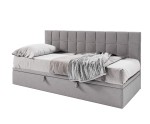 Einzelbett 120x200 cm mit Bettkasten, Seitenblende gesteppt, Farbauswahl, ZUZA 1R Einzelbett 120x200 cm mit Bettkasten, Seitenblende gesteppt, Farbauswahl, ZUZA 1R