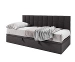 Einzelbett 120x200 cm mit Bettkasten, Seitenblende gesteppt, Farbauswahl, ZUZA 1R Einzelbett 120x200 cm mit Bettkasten, Seitenblende gesteppt, Farbauswahl, ZUZA 1R