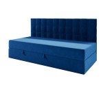 Funktionales Bett 120x200 cm mit Matratze und Bettkasten, Rückenlehne gesteppt, ZUZA 2M