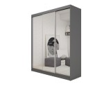 Schiebetürenschrank 180 cm mit Spiegel, Kleiderschrank 3-türig, 4 Farbvarianten, MARTEN SZ3