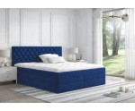 Kontinentalbett 160x200 cm, Ehebett, Hotelbett, Kopfteil gesteppt mit Kristallen, CRYSTAL K34