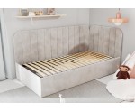 Kinderbett 80x180 cm mit Bettkasten, Polsterbett mit Lattenrost, universal, TIMON SM