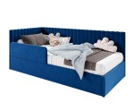 Einzelbett 100x200 cm mit RAUSFALLSCHUTZ, Lattenrost und Bettkasten, universal, BRUNO SM 02B