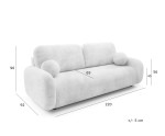 Komfortables Sofa für Wohnzimmer, mit Schlaffunktion und Bettkasten, TRIVIO K18