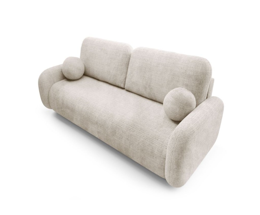 Komfortables Sofa für Wohnzimmer, mit Schlaffunktion und Bettkasten, TRIVIO K18