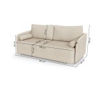 3-Sitzer-Sofa mit Schlaffunktion und Bettkasten, Sofa ADLER K7