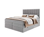 Elegantes Boxspringbett 140x200 cm mit stilvollem Kopfteil, Ehebett ELIZA Elegantes Boxspringbett 140x200 cm mit stilvollem Kopfteil, Ehebett ELIZA