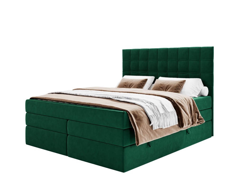 Modernes Doppelbett 180x200 cm mit 2 Matratzen und 2 Bettkästen, Boxspringbett ELIZA Modernes Doppelbett 180x200 cm mit 2 Matratzen und 2 Bettkästen, Boxspringbett ELIZA
