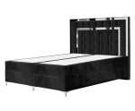 Bequemes PREMIUM-Bett in Extragröße 200x220 cm, Ehebett, Hotelbett, hohes Kopfteil mit Zierleisten, BERLIN 1M