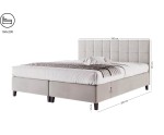Doppelbett 160x200 cm, Bettgestell, Hotelbett, Kopfteil mit Rechteck-Steppung, BRISTOL 3H Doppelbett 160x200 cm, Bettgestell, Hotelbett, Kopfteil mit Rechteck-Steppung, BRISTOL 3H
