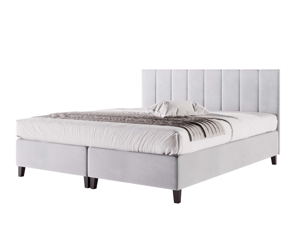 Doppelbett 160x200 cm, Hotelbett, Kopfteil mit vertikalen breiten Streifen, BRISTOL 4H Doppelbett 160x200 cm, Hotelbett, Kopfteil mit vertikalen breiten Streifen, BRISTOL 4H