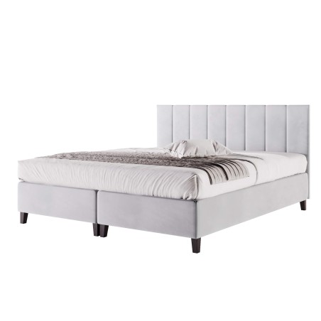 Doppelbett 160x200 cm, Hotelbett, Kopfteil mit vertikalen breiten Streifen, BRISTOL 4H