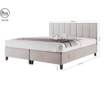 Doppelbett 160x200 cm, Hotelbett, Kopfteil mit vertikalen breiten Streifen, BRISTOL 4H Doppelbett 160x200 cm, Hotelbett, Kopfteil mit vertikalen breiten Streifen, BRISTOL 4H