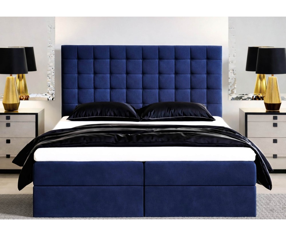 Boxspringbett 140x200 cm, Ehebett, Hotelbett, mit Bettkasten, MAGNUS 6A