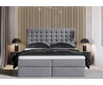Boxspringbett 140x200 cm für Dachschräge mit Bettkasten und Hotelkomfort, Kontinentalbett MAGNUS 6A